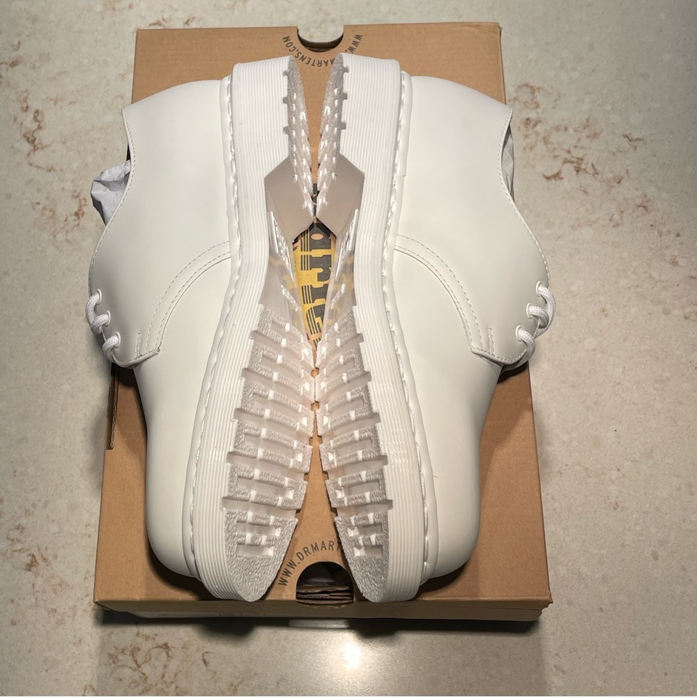 NEW Dr Martens 1461 White Leather Pride Core Shoes Ladies 9 Men 8 - Picture 4 of 10